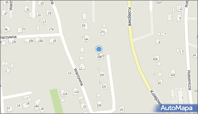 Ropczyce, Warzywna, 10e, mapa Ropczyce