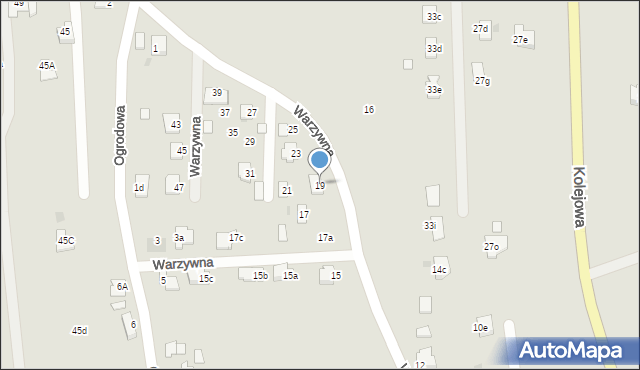Ropczyce, Warzywna, 19, mapa Ropczyce