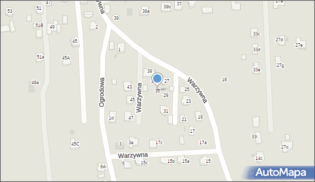 Ropczyce, Warzywna, 35, mapa Ropczyce