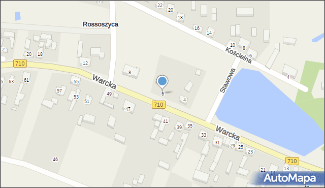 Rossoszyca, Warcka, 6, mapa Rossoszyca