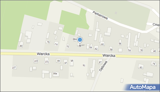 Rossoszyca, Warcka, 68, mapa Rossoszyca