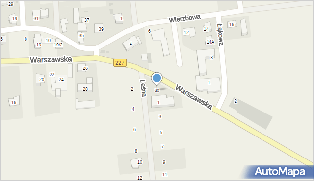 Roszkowo, Warszawska, 30, mapa Roszkowo