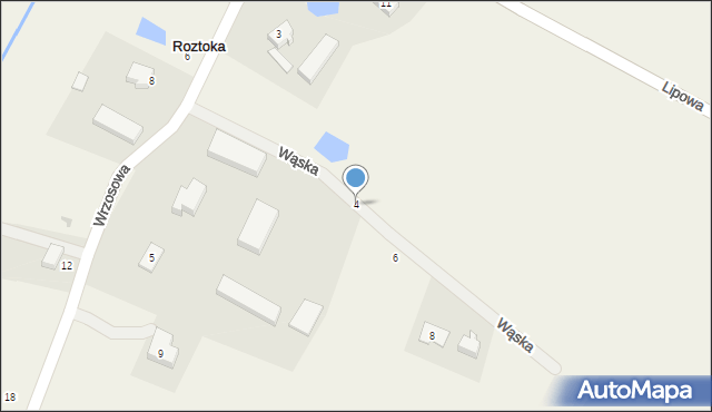 Roztoka, Wąska, 4, mapa Roztoka