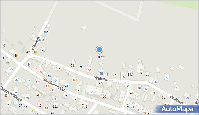 Rudnik nad Sanem, Wałowa, 48A, mapa Rudnik nad Sanem