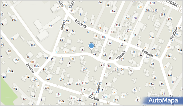 Rybnik, Wąska, 3a, mapa Rybnika