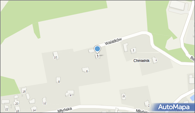 Rychwałd, Walatków, 5, mapa Rychwałd