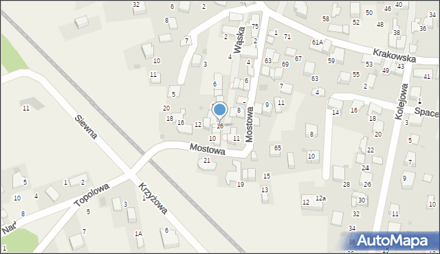 Rząska, Wąska, 16, mapa Rząska