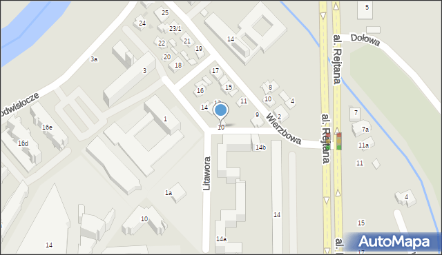 Rzeszów, Warzywna, 10, mapa Rzeszów