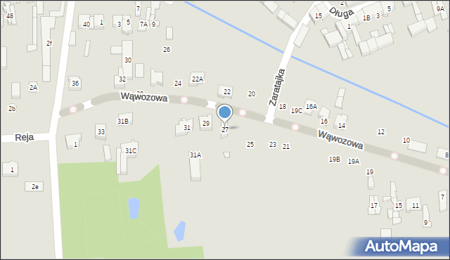 Rzgów, Wąwozowa, 27, mapa Rzgów
