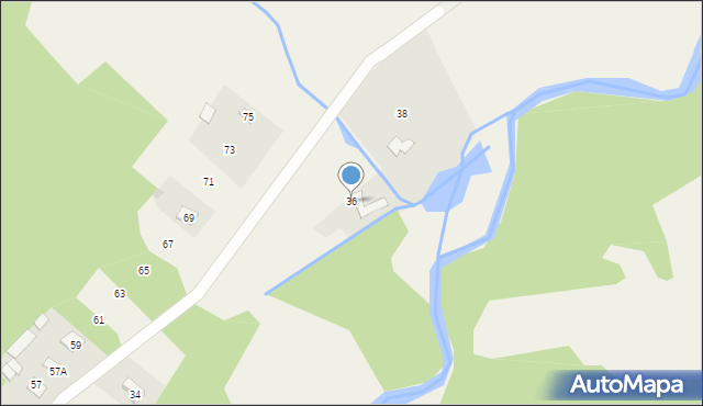 Rzuców, Wandów, 36, mapa Rzuców