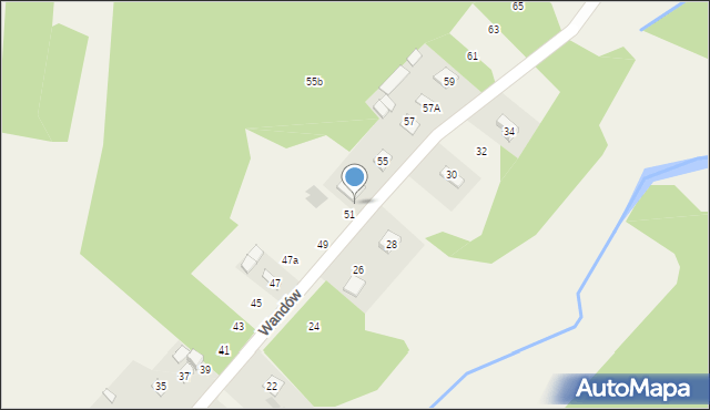 Rzuców, Wandów, 53, mapa Rzuców