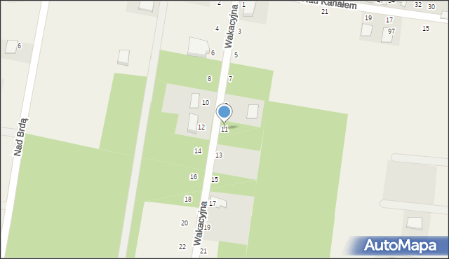 Samociążek, Wakacyjna, 11, mapa Samociążek