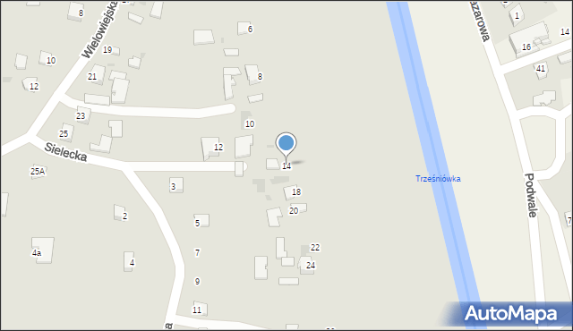 Sandomierz, Wałowa, 14, mapa Sandomierza