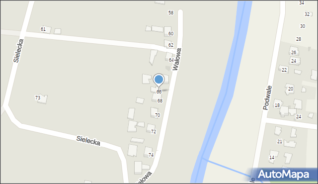 Sandomierz, Wałowa, 66, mapa Sandomierza