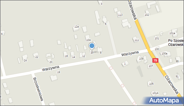 Sandomierz, Warzywna, 10, mapa Sandomierza