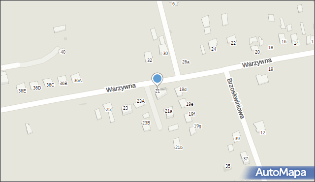 Sandomierz, Warzywna, 21, mapa Sandomierza