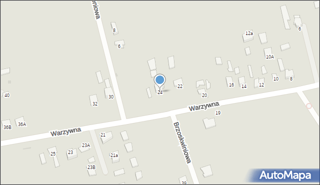 Sandomierz, Warzywna, 24, mapa Sandomierza