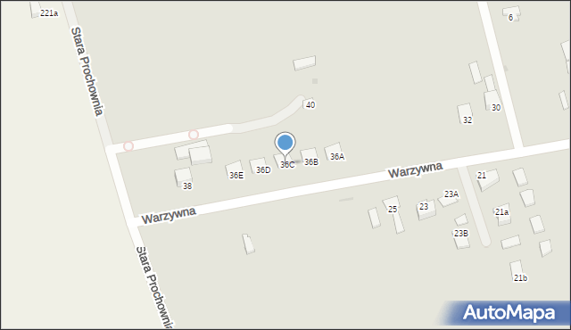 Sandomierz, Warzywna, 36C, mapa Sandomierza