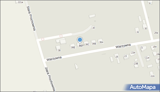 Sandomierz, Warzywna, 36D, mapa Sandomierza