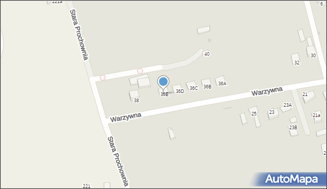 Sandomierz, Warzywna, 36E, mapa Sandomierza