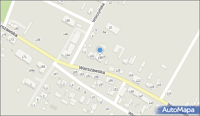 Sanniki, Warszawska, 130, mapa Sanniki