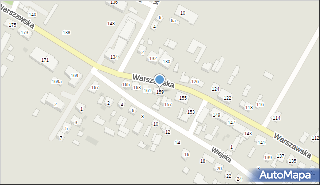 Sanniki, Warszawska, 159, mapa Sanniki