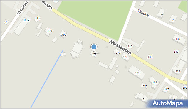 Sanniki, Warszawska, 177, mapa Sanniki