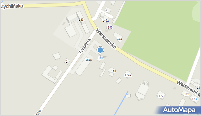 Sanniki, Warszawska, 181, mapa Sanniki