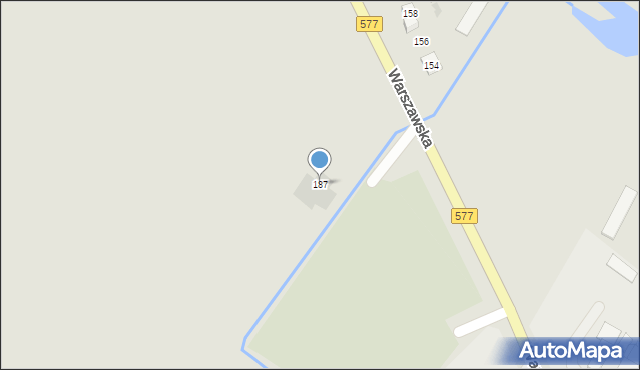 Sanniki, Warszawska, 187, mapa Sanniki