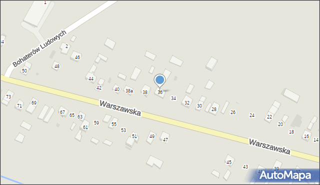 Sanniki, Warszawska, 36, mapa Sanniki