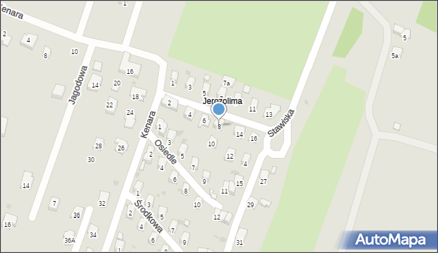 Sanok, Warzywna, 8, mapa Sanok