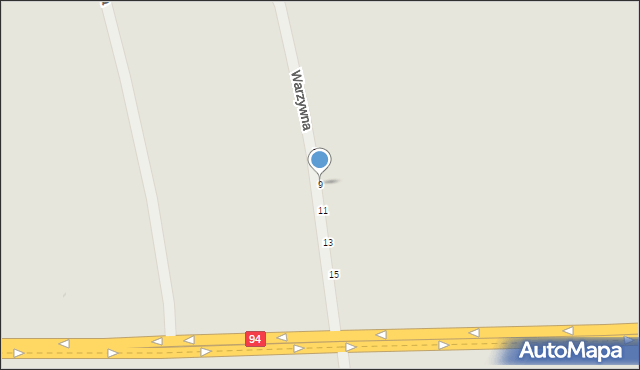 Sędziszów Małopolski, Warzywna, 9, mapa Sędziszów Małopolski