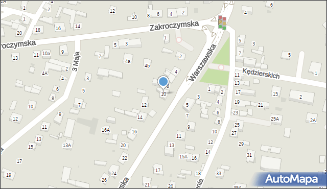 Serock, Warszawska, 10, mapa Serock