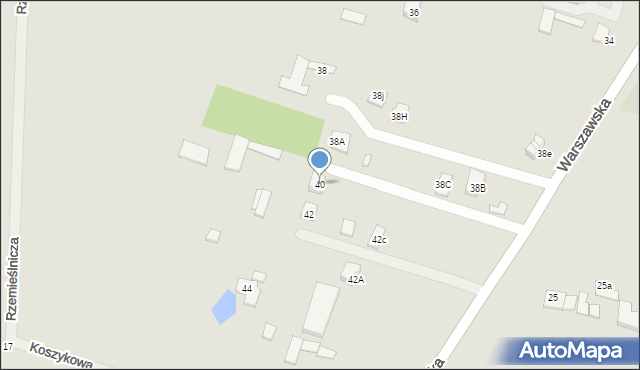 Serock, Warszawska, 40, mapa Serock