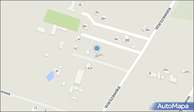 Serock, Warszawska, 42c, mapa Serock