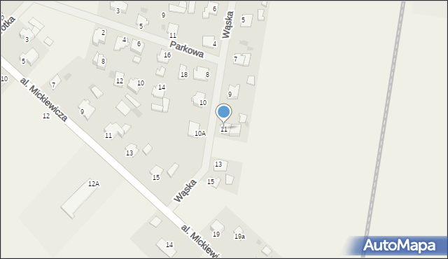 Serock, Wąska, 11, mapa Serock