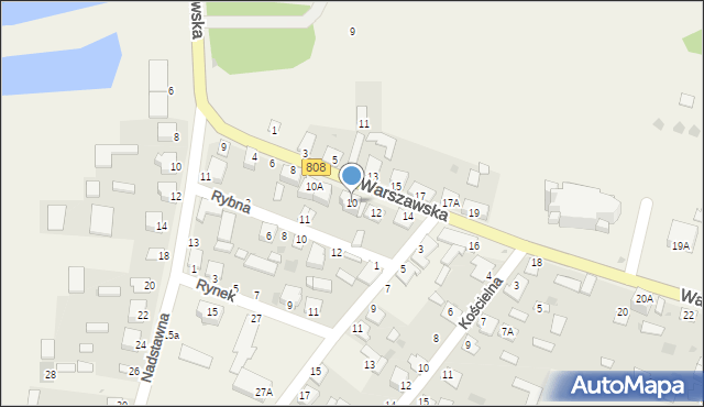 Serokomla, Warszawska, 10, mapa Serokomla