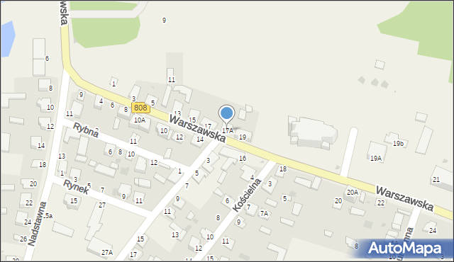 Serokomla, Warszawska, 17A, mapa Serokomla