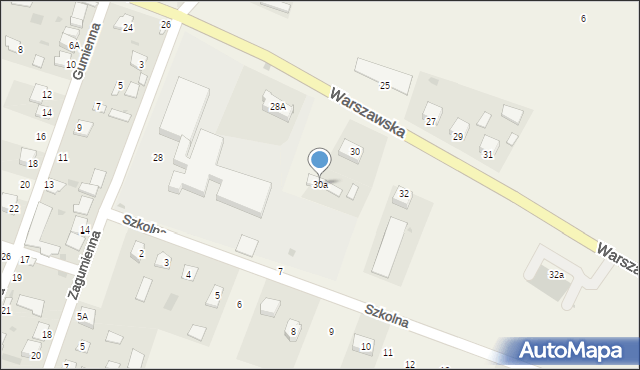 Serokomla, Warszawska, 30a, mapa Serokomla