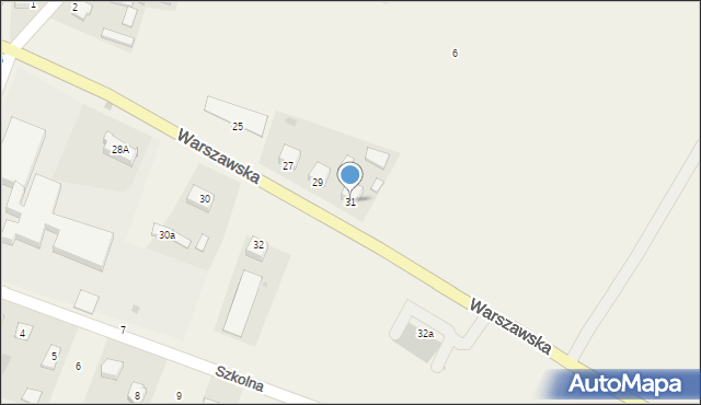 Serokomla, Warszawska, 31, mapa Serokomla
