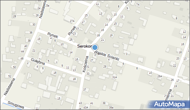 Serokomla, Wąskie Ścianki, 2, mapa Serokomla
