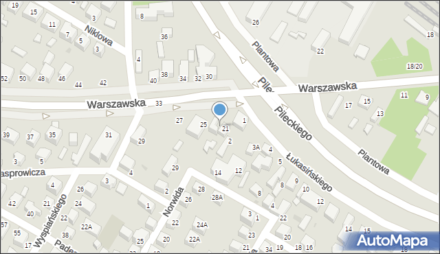 Siedlce, Warszawska, 23, mapa Siedlce