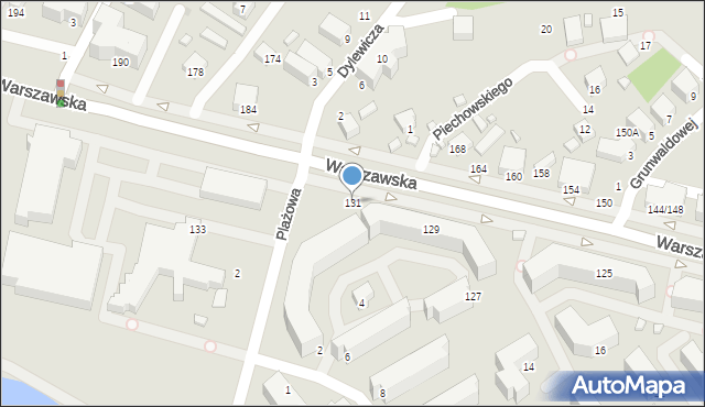 Siedlce, Warszawska, 131, mapa Siedlce
