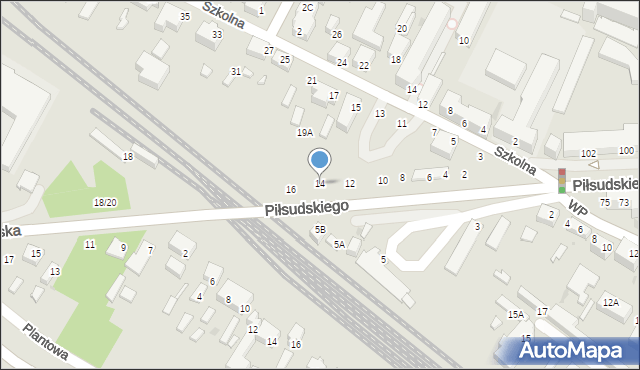 Siedlce, Warszawska, 14, mapa Siedlce