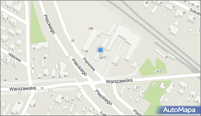 Siedlce, Warszawska, 24, mapa Siedlce