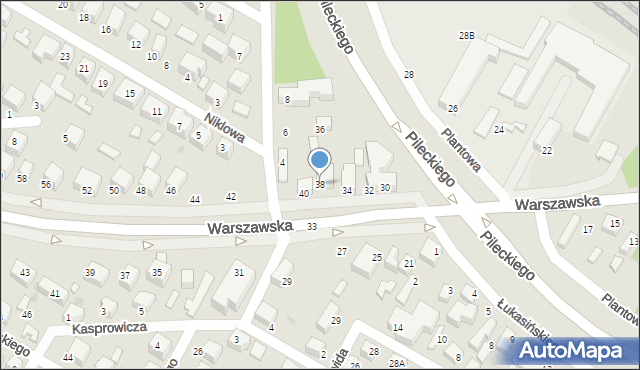 Siedlce, Warszawska, 38, mapa Siedlce
