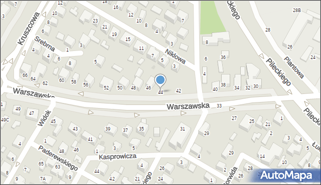 Siedlce, Warszawska, 44, mapa Siedlce