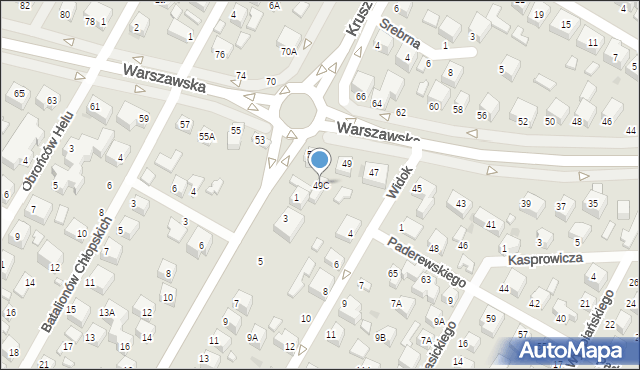 Siedlce, Warszawska, 49C, mapa Siedlce