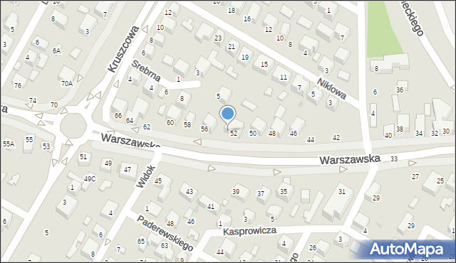 Siedlce, Warszawska, 54, mapa Siedlce