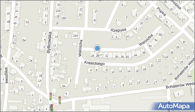 Siemianowice Śląskie, Waloszka Emanuela, 28, mapa Siemianowice Śląskie